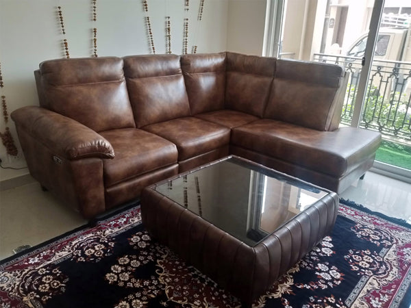 Mayfair Corner Leather LHF With Recliner