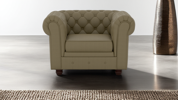 Chesterfield 1 Seater Fabric Sofa