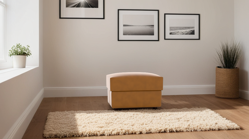 Storage Footstool Artificial Leather Ottoman