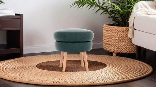 Moon Artificial Leather Ottoman